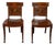 Pair of English Regency Mahogany Hall Chairs with Painted Coat of Arms For Sale