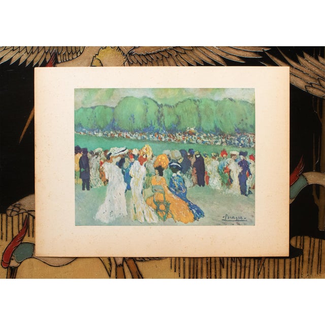 Pablo Picasso 1940s After Pablo Picasso, "Longchamp" First Edition Period Swiss Offset Lithograph For Sale - Image 4 of 8