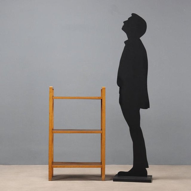 Small Vintage Poplar Veneer Bookcase, Italy, 1970s For Sale - Image 3 of 9