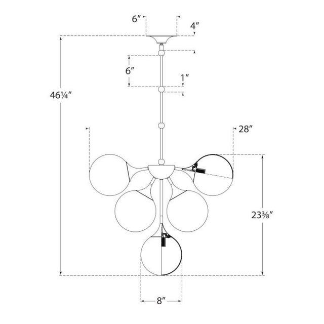 Modern AERIN for Visual Comfort Signature Cristol Tiered Chandelier in Polished Nickel with White Strie Glass For Sale - Image 3 of 3