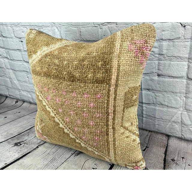 Vintage Pillow Case Turkish Rug Pillow Decorative Rug Pillow Dry cleaning only. PILLOW INSERT IS NOT INCLUDED