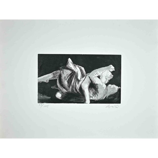 Lovers II is an original etching, realized by Giacomo Manzù in 1970. Hand Signed. numbered, Edition of 53/125 prints....