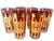 Morphew Abode 1970s Culver Ruby Red Mid - Century Modern 22k Detailed High Ball Glassware Set- 6 Pieces For Sale - Image 11 of 11