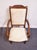 Brown Bernhardt Furniture Traditional Neoclassical Revival Mahogany Toned Upholstered Dining Arm Chair For Sale - Image 8 of 10