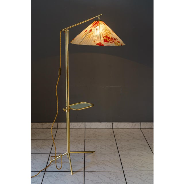 Hight Adjustable Floor Lamp with Adjustable Shelf, Vienna, 1950s For Sale - Image 18 of 18
