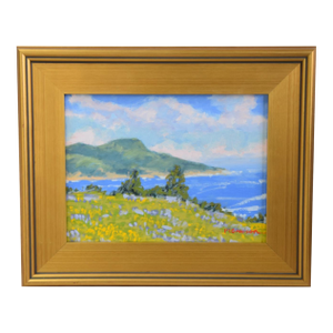Marc Graison, California Coastal Painting Including the Antiqued Gold Wood Frame