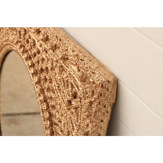 Gold Goldwork Embroidery Style Wall Mirror For Sale - Image 8 of 9