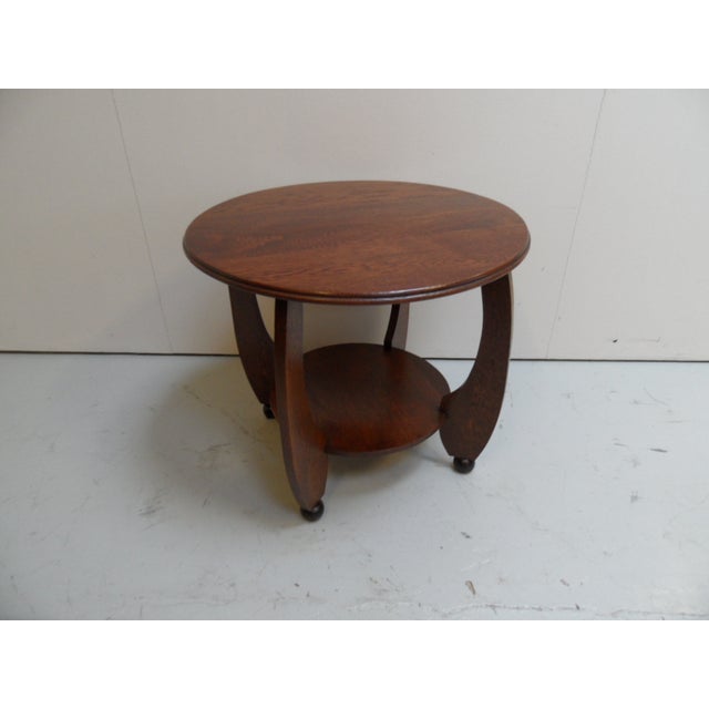 Amsterdam School Oak Coffee Table, 1890s For Sale - Image 3 of 10
