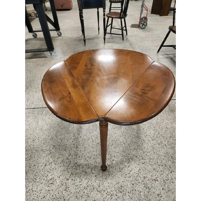 1990s Ethan Allen Triangular Drop Leaf Maple Center Table Chairish