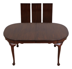 Henkel Harris Queen Anne Mahogany Dining Room Table