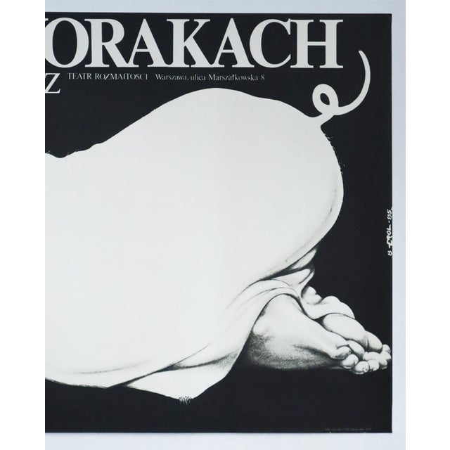 Illustration 1985 Original Polish Poster, Na Czworakach (On All Fours), Tadeusz Rozewicz For Sale - Image 3 of 3