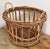 Vintage French style rectangular loose weave wicker basket with handles. Possible blanket, magazine, record or firewood...