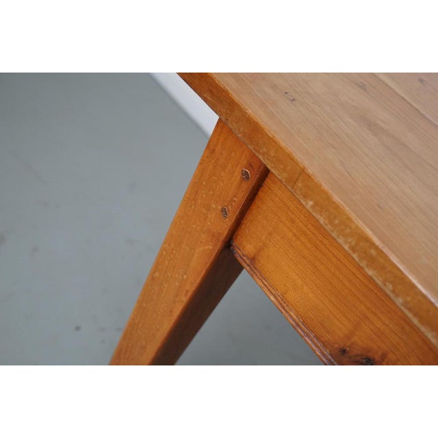 Brown Vintage 20th Century Farmhouse French Cherry Dining Table For Sale - Image 8 of 17