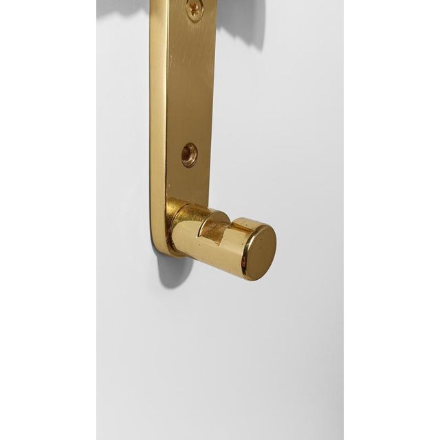 Vintage Italian Brass Coat Hooks by Ettore Sottsass, 1980s, Set of 4 For Sale - Image 10 of 18