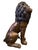 Cast Bronze Sitting Lions, 20th Century, Set of 2 For Sale - Image 4 of 11