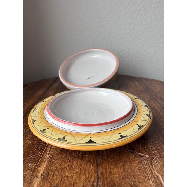Late 20th Century Late 20th Century Firenze Made in Italy Terracotta Pottery Handpainted Covered Dish for Butter or Cheese Serveware, Lemon Motif For Sale - Image 5 of 7