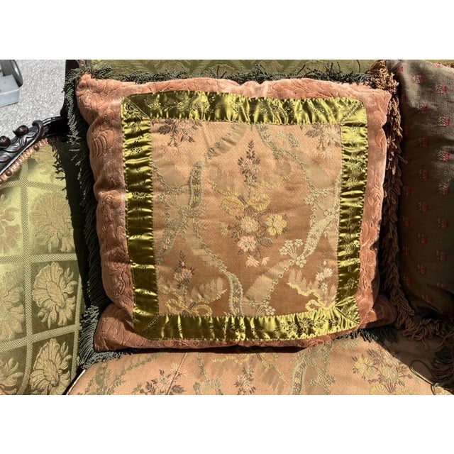 Victorian Carved Dark Walnut Sofa and Chair For Sale - Image 18 of 18