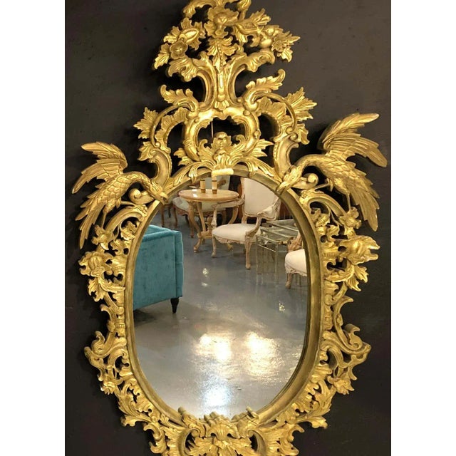 Late 20th Century Chippendale Style Console, Wall or Over the Mantle Mirrors, a Pair Italian For Sale - Image 5 of 13