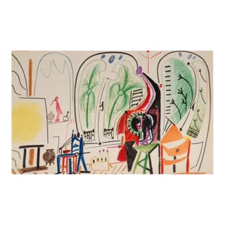 Picasso Sketchbook Carnet De La Californie Print # 5 Dated 8/11/1955/1955 For Sale