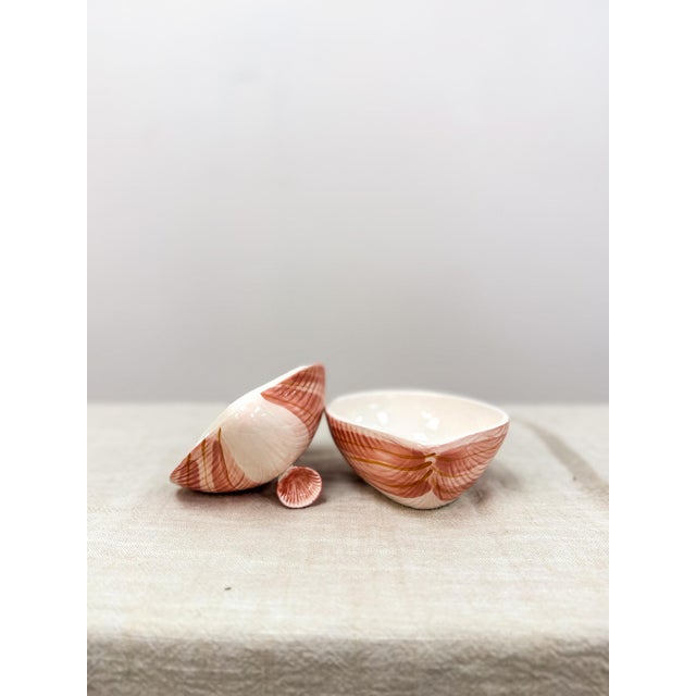 Fitz & Floyd Shell Trinket Dish Coastal Decor Vintage Hollywood Regency Vessel For Sale In Tampa - Image 6 of 7