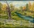 Farmhouse 1970s Landscape Painting of River Beside a Tree & a White Broken Picket Fence, Signed Mary J. Kinderman For Sale - Image 3 of 10