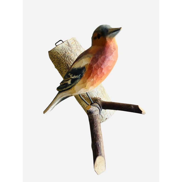Cabin Wood Carved Bird 88 Austria For Sale - Image 3 of 5