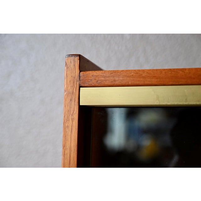 Modernist Display Bookcase in Teak and Brass, 1960s For Sale - Image 14 of 18