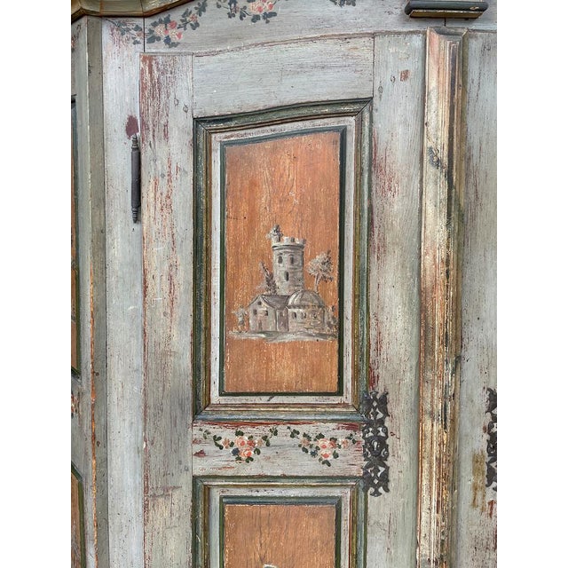 Painted 2-Door Wardrobe, 1804 For Sale - Image 10 of 18