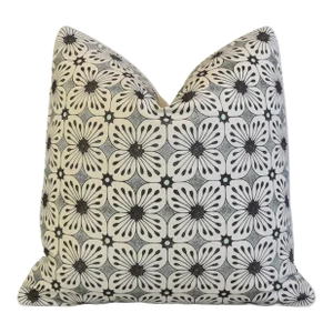 China Seas Quadrille Barbados Floral Flower Feather/Down Pillow 22" Square