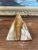 1970s Hand-Carved Polished Onyx Pyramid Sculpture or Paperweight For Sale - Image 4 of 10