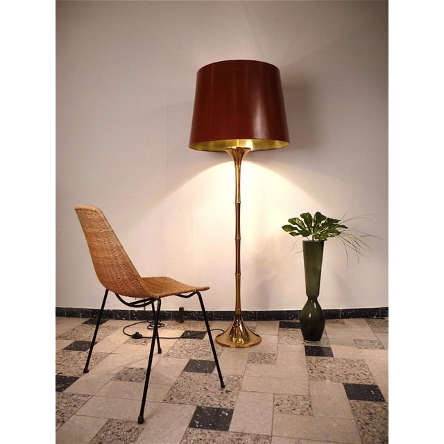 Ingo Maurer Bamboo Brass Floor Lamp by Ingo Maurer for Design M, 1960s For Sale - Image 4 of 17
