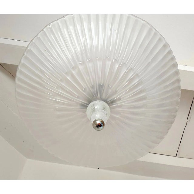 Murano Glass and Chrome Chandelier, Italy 1970s For Sale - Image 4 of 8