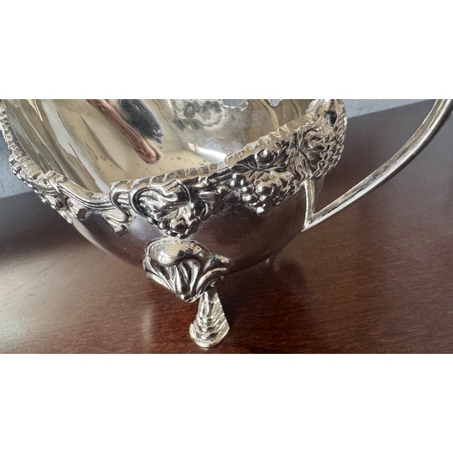 Vintage Godinger Silver-Plated Ornate Gravy Boat For Sale - Image 9 of 10