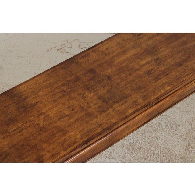Wood Walnut Finish Long Alter Sofa Table Console For Sale - Image 7 of 13