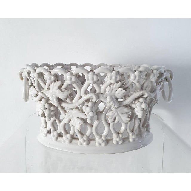 Mid-Century Modern Italian Handmade Ceramic Fruit Bowl, 1950s For Sale - Image 3 of 11