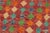 Raspberry Red Contemporary Balochi Red/Blue Wool Rug - 5'1''x8'4'' For Sale - Image 8 of 10