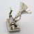 Italian Vintage Italian Handmade Genuine Sterling Silver Hand-Crank Gramophone Figurine, Made in Arezzo (Tuscany) by Medusa-Oro Silversmith For Sale - Image 3 of 11
