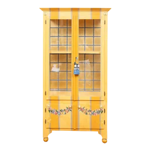 Hand-Painted Regency Style Lighted Curio Display Cabinet