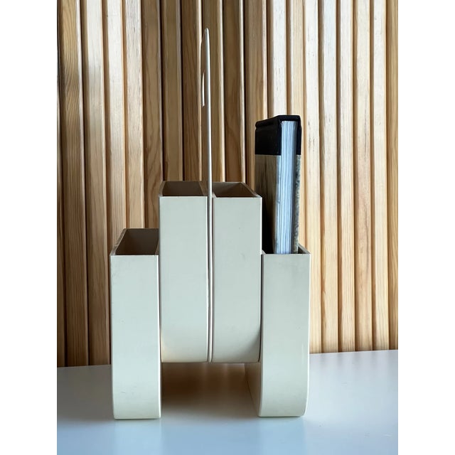 1970s Cream Abs Plastic Olaf Von Bohr for Kartell Magazine Rack Chairish