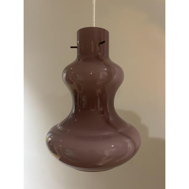 Glass Vintage Glass Pendant Light, 1970s For Sale - Image 7 of 11