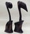 African Mid 20th Century African Carved Wood Modernist Sculpture Male and Female Busts - A Pair For Sale - Image 3 of 18