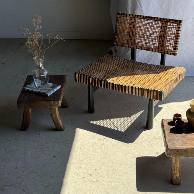 Small Rectangular Stool in Teak For Sale - Image 6 of 18