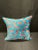 2010s Turkish Modern Blue Velvet Silk Ikat Pillow Cover For Sale - Image 5 of 5