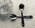 …...Elegant Scandinavian-Inspired Serving Set in Pristine Condition This stunning pair of 12" silver-plated salad spoon...