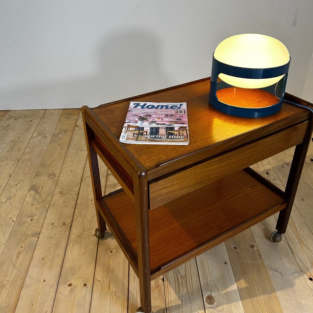 Brown Danish Teak Bar Cart, 1960s For Sale - Image 8 of 9