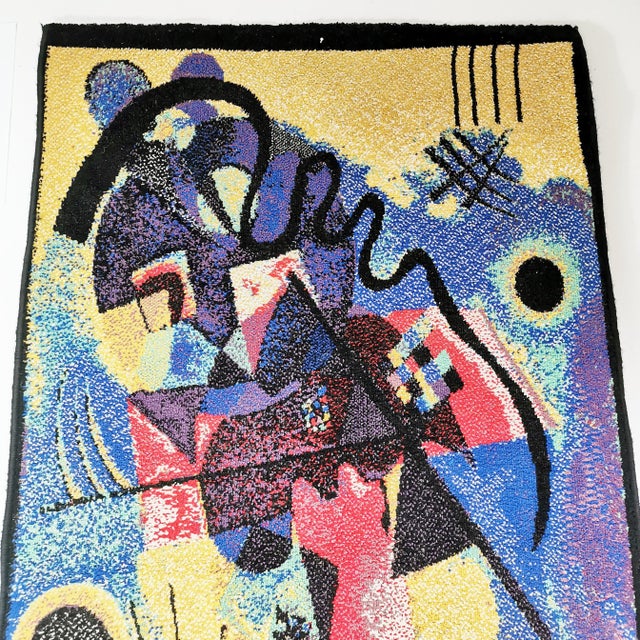 Yellow Vintage Rug with Composition by Wassily Kandinsky, Germany, 1980s For Sale - Image 8 of 14