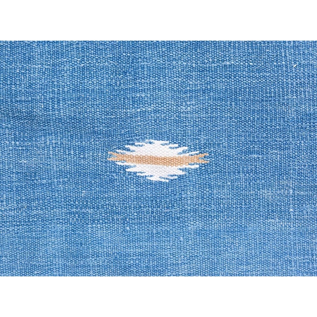 Doris Leslie Blau Vintage Dhurrie Cream Beige Handmade Rug For Sale In New York - Image 6 of 7
