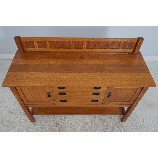 Arts & Crafts Stickley Mission Oak Arts & Crafts Sideboard For Sale - Image 3 of 12