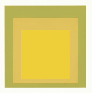 1968 Josef Albers "Homage to the Square" Serigraph "Departing in Yellow"
