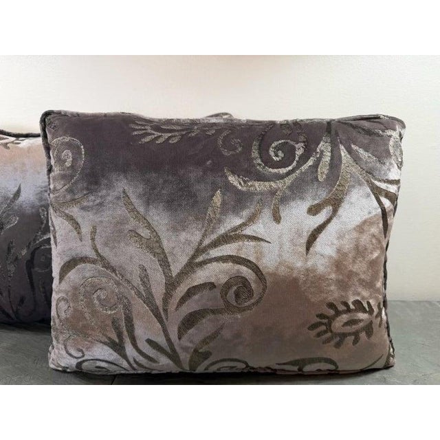 Rococo Custom Rococo Silk Velvet Pillows by Nomi Textiles, Made in Usa For Sale - Image 3 of 9